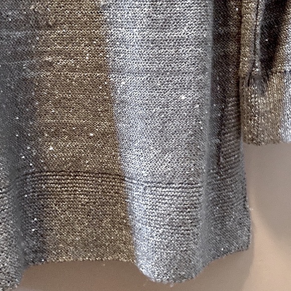 Sweater/dress with cowl neckline medium gray color with sequins - Picture 3 of 7